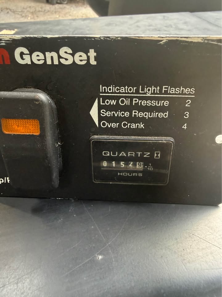 Onan GenSet hour meter showing low hours on a refurbished unit